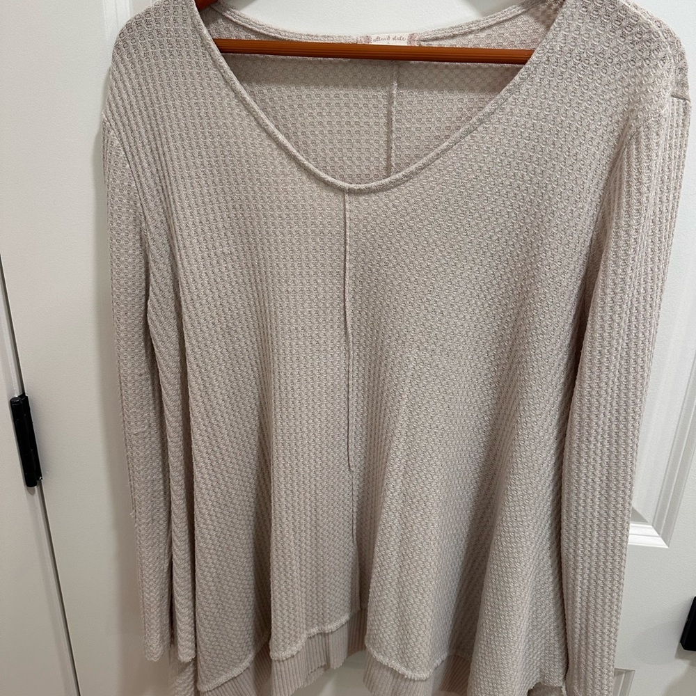 Altar'd State Textured Cream Top